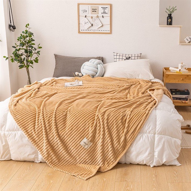 orange throw blanket