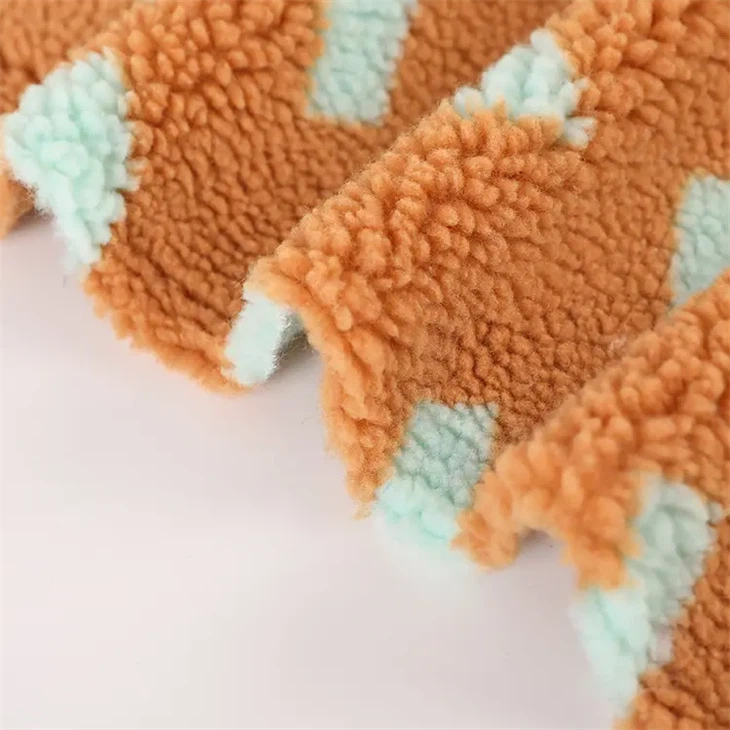 Leopard Print Fleece Knitting Sherpa Fabric in stock