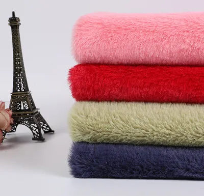 Qishki kiyim uchun quyon sun'iy mo'ynali mato