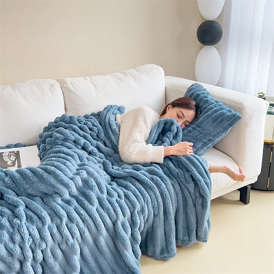 Bubbly Rabbit Faux Fur Blanket