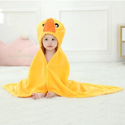 Flannel Hoodie Blanket For Kids
