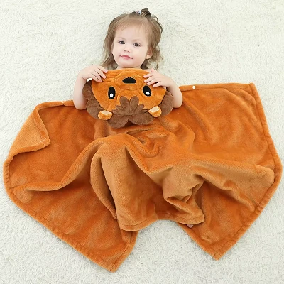Flannel Hoodie Blanket For Kids