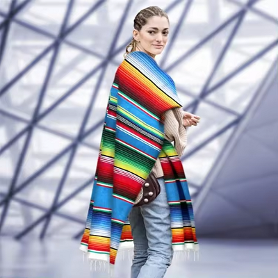 Travel Knitted Tassel Blanket